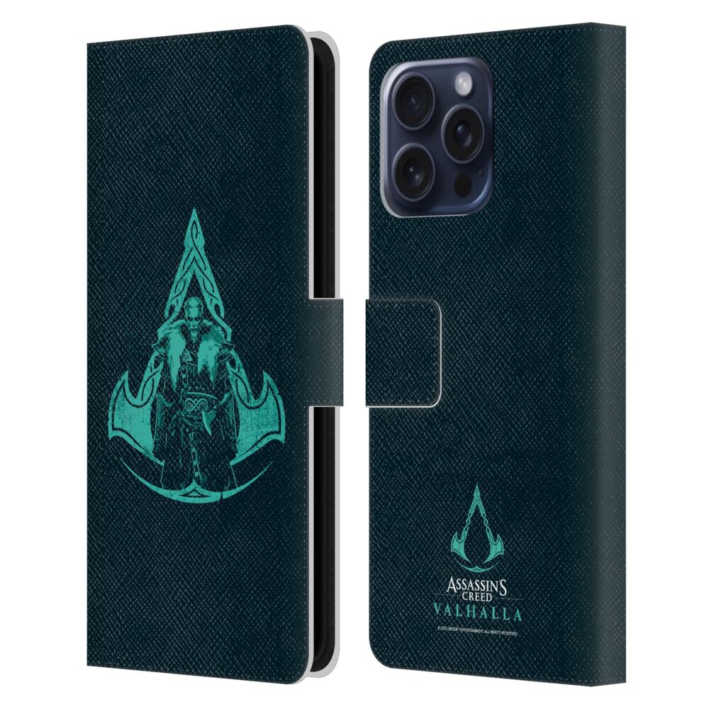 ASSASSINS CREED アサシンクリード - Valhalla Compositions / Crest And Male Eivor レザー手帳型 / Apple iPhoneケース - PGS